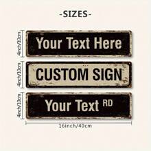 1pc Customized Street Sign Metal Arrow Direction Plaque, Outdoor Name Plate Custom Gift