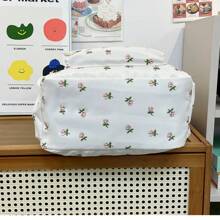 Mochila estilo japonés con estampado floral Ditsy, diseño coreano de Harajuku, de gran capacidad y liviana, para estudiantes de secundaria mujeres