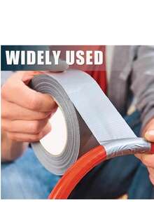 قطعتين شريط دكت فضي قوي الجودة ، شريط لاصق فضي مقاوم للماء - لاصق قوي ، قابل للتمزيق باليد ، مناسب للإصلاحات الداخلية والخارجية ، ختم ، متين ومرن ، لا يترك بقايا ، قابل للتمزيق باليد وصالح للاستخدام في جميع الأحوال الجوية ، مناسب للإصلاحات الداخلية والخارجية ، التغليف ، التظليل