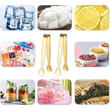 8PCS Gold Mini Metal Tongs Dinnerware, 4.3" Stainless Steel Tiny Tong, Small Kitchen Accessories For Serving Food, Ice, Sugar Cube, Salad, Toaster, Desserts,Christmas Gifts,Kitchen Accessories - 1 - 查看 5