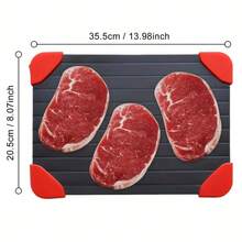 [1 包] 快速魔法肉类解冻盘 - 带硅胶边缘的快速铝制解冻托盘，高效的冷冻肉类解冻设备，适用于厨房，是快速便捷肉类解冻的理想选择。肉类解冻设备