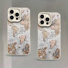 Funda de teléfono suave con estampado de ruta de viaje, ojos de ángel, acabado mate con impresión UV y protección de 360 grados para iPhone 11 12 13 14 15 16 Pro Max XR X/XS 7 8 Plus y smartphones - Negro - Ver 5