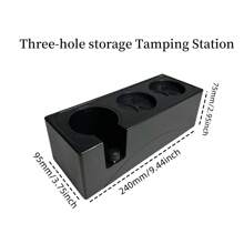 1 pieza Estación de prensado de espresso, Estera para tamper de espresso, Soporte para portafiltros de café de 51/53/58mm, Tamper y distribuidor de plástico, Caja organizadora de 3 en 1 de accesorios de espresso para herramientas de barista en mostradores/tiendas/mesas de trabajo