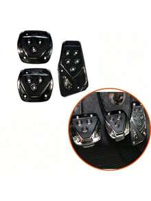 Kit 3 Pieces Sports Pedals Automotive Cars Tuning Accessories Universal - 黑色 - 查看 2