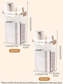 1 szt. / 2 szt. Pojemnik na karmę dla zwierząt, słoik do przechowywania karmy dla kotów, 3000 ml / 2500 ml / 1750 ml pojemnik do przechowywania karmy dla kotów lub psów, szczelna i odporna na wilgoć pokrywa z wagą, wygodny do dostarczania karmy dla zwierząt w razie potrzeby, głównym celem jest zapobieganie wilgoci karmy dla kotów/psów i powstrzymywanie zwierząt przed kradzieżą karmy, ułatwiające przechowywanie karmy dla zwierząt. Domowe pudełko do sortowania i przechowywania karmy dla zwierząt