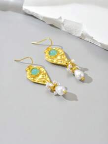 1 par de pendientes bohemios de diseño exquisito y creativo, accesorios de joyería de diseño único, regalo adecuado para uso diario y festividades de la mujer