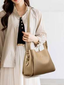 Bolsos de mano suave y alta calidad para mujer, bolso de hombro casual, bolso de diseñador de lujo con gran capacidad para damas