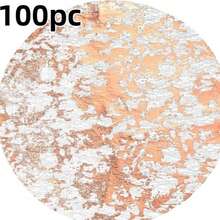 12/24/50/100/150 Stücke 33cm rundes Einweg-Besteck-Set in Goldfarbe, elegante Folie Tisch-Deko, geeignet für Hochzeit, Party, Veranstaltung, Weihnachten, Thanksgiving, Geburtstag, Abschluss, Candle-Light-Dinner, Valentinstag und Single-Party