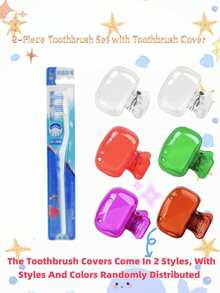 5pcs/3pcs/2pcs Toothbrush Head Protective Cover - Travel Dustproof Storage Box - Travel Storage Clip - Dust Cap - Compact Portable Box - Home Toothbrush Holder Back To School - Multicolor - View 11