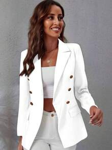 Women Blazers - White - View 1