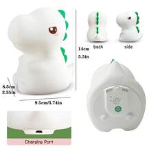 遥控16色LED硅胶Hartron恐龙小夜灯儿童生日礼物USB充电触摸开关卧室台灯护眼小夜灯客厅氛围灯应急灯