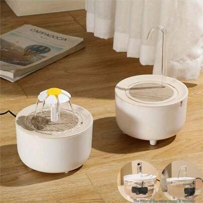 Dispensador de agua automático para gatos de 1500ml/50.72oz, con filtro de circulación, bomba inteligente con alimentación USB para gatos y perros pequeños, sin necesidad de baterías