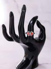 1pc Sparkling Butterfly Ring, Suitable For Women To Wear For Holiday, Travel And Daily Decoration