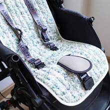 1 peça de almofada para carrinho de bebê, estampa floral, macia e confortável, malha respirável 3D, almofada refrescante para carrinho de bebê, adequada para uso no verão