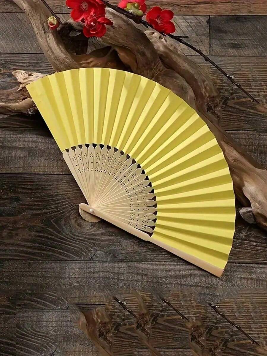 1-25 Peças Leques de Madeira Oca, Leques de Papel Dobrável de Cor Sólida, Acessórios de Verão Portáteis de Bambu DIY, Leques de Mão, Leques Dobráveis, Leques de Moda Personalizados para Casamentos, Decorações de Festa, Presentes de Decoração Artesanal para Casa, Lembranças de Convidados de Casamento, Decorações de Festa de Aniversário, Presentes de Primavera do Dia das Mães, Acessórios de Foto de Desempenho da Festa, Adequado para Decoração de Casa, Escritório (Número Aleatório de Varetas de Leque)