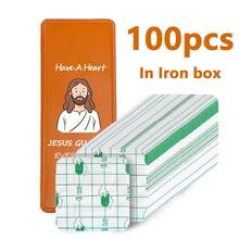 25/100片防水伤口绷带敷料急救包医用透明无菌胶带用于伤口护理绷带保护急救包免费送货，采用PE材料制成，适用于角色扮演、万圣节