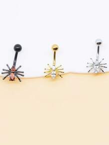 1PC Stainless Steel 14G Belly Real Piercing Button Ring For Women Body Piercing Jewelry Navel Rings