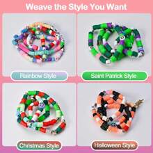 24 Farben Polymer Ton Perlen Boho Stil Freundschaftsarmband mit Anhängern, DIY Frauen Handwerks Geschenk Armband & Schmuckherstellung