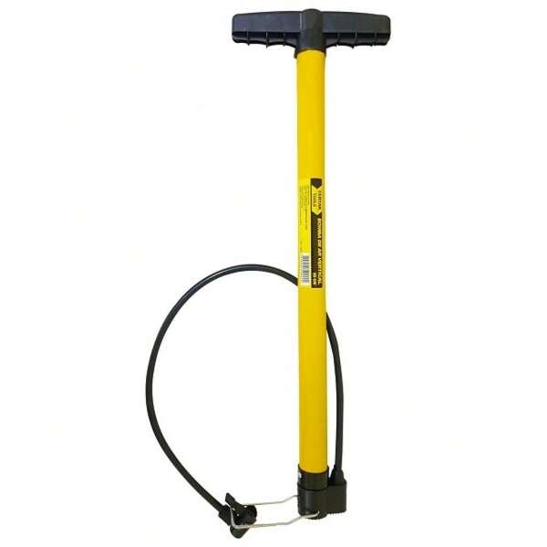 Bomba De Ar manual Encher Pneu Bike Bicicleta Balão Moto Bola Cor Amarelo