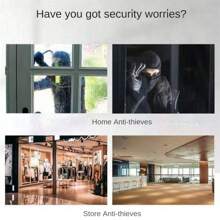 1pc White Smart Door & Window Anti-Theft Alarm, Available In 1pc, 4pcs Or 12pcs Pack, Multi-Functional Home Door Magnetic Alarm With High Decibel Alert, Long Standby Mini Portable Anti-Theft Device Suitable For Single Women, Homes And Stores, No Drilling Installation - White - View 5