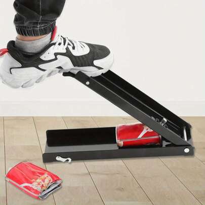 16Oz Can Crusher Standing Can Crusher Foot Operated Can Crusher Heavy Duty Industrial Hardware Metal Soda Beer Smasher Cans And Bottles