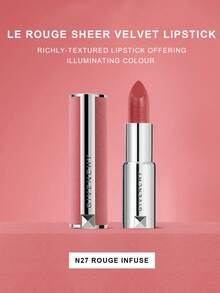 Givenchy Le Rouge Sheer Velvet，模糊哑光，鲜艳色彩 #N27 #N37 0.12 盎司/3.4 克 - [主推爆款]粉絲絨N27霧豆沙 - 查看 2