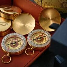 1pc Personalized Compass, Luminous Compass, Gift For Him, Anniversary Gift For Boyfriend, Long Distance Gift, Valentine's Day Gift, Engraved Compass, Personalized Engraved Brass Compass | Custom Compass Gift For Work, Gift For Friend Or Him/Her | Anniversary Birthday Wedding Gift