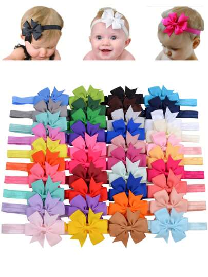 20 Stücke Baby Mädchen Haarband mit Windrad Schleife, exquisites Grosgrainband Haarband, ganzjährig geeignet für Baby Mädchen Alltagszubehör, Valentinstag, Feiertagsgeschenke