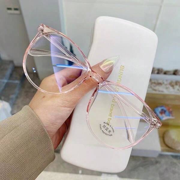 1 Pair Transparent Lens Glasses Frame, Anti-Eyestrain For Computer, TV, Gaming, And Mobile Phone Use, Unisex Glasses