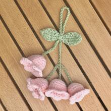 1pc Handmade Knitted Rear View Mirror Pendant Ornament - Cute Car Accessories Aesthetic - Kawaii Decor For Car And Home Decorative Pendants