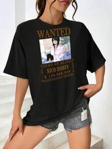 Camiseta de Nico Robin Buscada de One Piece para Mujer Taza de Boa Hancock Mugiwara Sanji Tony Tony Chopper