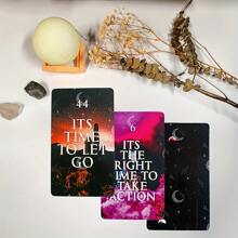 1 pièce jeu de 60 cartes - Oracle de la Lune Mystérieuse. Cartes divinatoires révélatrices avec mots-clés, guide de temporalité, choix de vie et relations interpersonnelles. Matériel papier, convient aux adolescents et adultes de plus de 14 ans