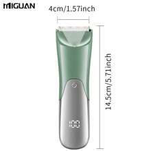 Recortadora corporal para hombres, afeitadora eléctrica, recortadora eléctrica para área inguinal y cabello, afeitadora/recortadora con cuchilla de cerámica para higiene masculina, recortadora para todo el Body con batería de 500mAh
