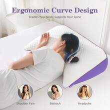 HOMELAB Adjustable Shredded Foam Pillow Size, Cooling Bed Pillow Sleeping With Removable Cover, Medium Pillow Side Stomach & Back Sleepers, 1 Pack 20x28 - 白色 - 查看 2