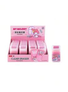 Sanrio 1pc Sanrio Family Cartoon Design Rubber Stamp, Cute Creative Eraser For Students