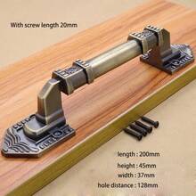 Manija y perilla de puerta corrediza de madera estilo granero vintage, tiradores de muebles de estilo rústico europeo para puertas interiores de gabinete de cocina - Multicolor - Ver 10