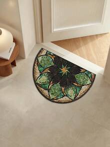 1 tấm thảm hình bán nguyệt, giống như tranh khảm, thảm chùi chân trong nhà, thảm chùi chân in, thảm xanh, thảm trải sàn, thảm trải sàn, thảm chào mừng, thảm có thể giặt được, thảm chùi chân trước, thảm chùi chân trong nhà, thảm trang trí nhà cửa - Nhiều màu - Xem 14