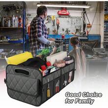 New  Car Trunk Organzier For Suv,Car Organziers And Storage With 6 Big Pocket,Car Accessories For Women/Men 50L Waterproof Polyester Trunk Organzier For Car/SUV/Minivan/Truck(Medium,Charcoal) - 木炭 - 查看 5