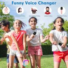 2024 年新款儿童成人卡拉 OK 机，便携式无线迷你卡拉 OK 麦克风唱歌扬声器，带 2 个无线麦克风和灯，智能手机玩具，生日，家庭，家庭聚会，儿童相机，儿童智能手机儿童，女孩卡拉 OK