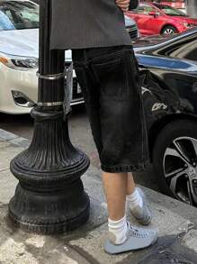 Teen Boys' Vintage Washed Loose Denim Shorts