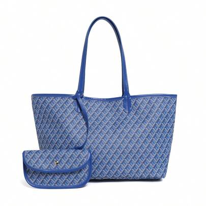 Women's Fashion Casual One Shoulder Handbag, New Ladies Hand Carry Tote Bag, Simple Shoulder Bag, Large Capacity PVC Bag, Lightweight Shopping Bag For College Students