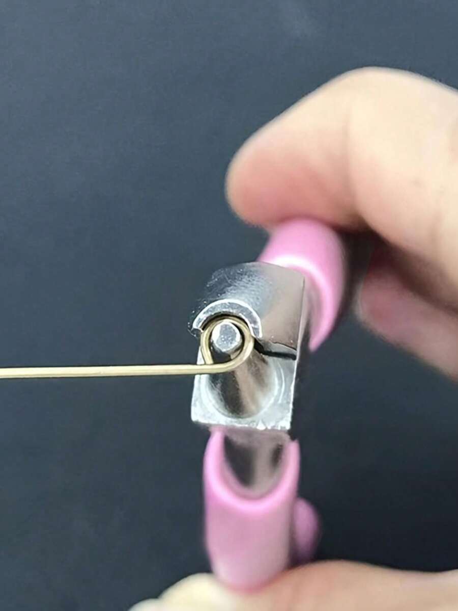 Professional Round Concave Pliers Jewelry Pliers Round Nose Pliers, Precision Wire Looping And Bending Tool Mini Diy Jewelry Making Tool, Ideal Tool For Craft Hobbyists - Pink - View 1