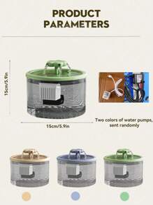 Automatic Filtering Cat Water Dispenser, Fountain Water Flow,USB Powered Transparent Cat Water Dispenser, Circulating Filtered Water Dispenser With Silent Pump, Water Dispenser Suitable For Cats And Small Dogs, Pet Water Dispenser, 1500ml Transparent Mini USB Water Dispenser With Large Capacity, With Filter And Silent Water Pump, Suitable For Cats And Small Dogs (Water Pump Color Is Random).