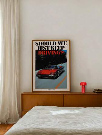 1 st bilposters, kanvastryck, vintage-stilposters, glansiga och charmiga konstposters, bilväggkonst, lyxig heminredning, bilkonstväggdekoration, vardagsrumssovrum kontor heminredning, ingen ram