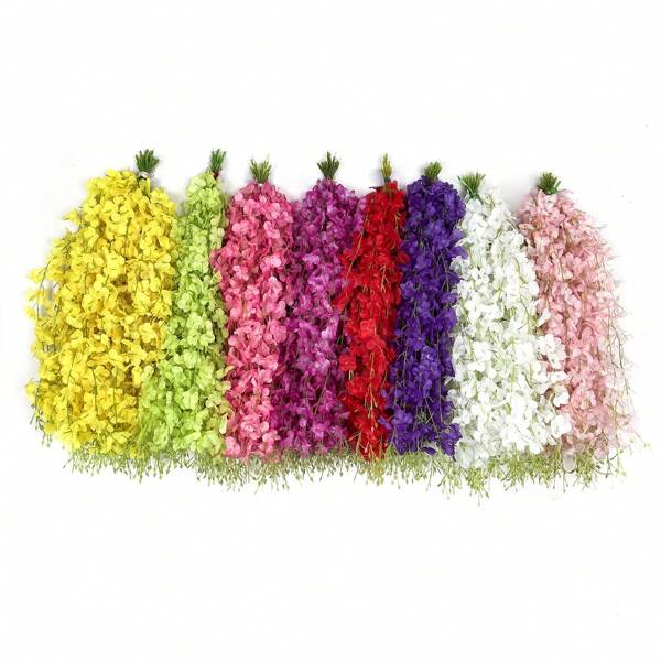 Nejlue Artificial Flowers/Plants1111 Home & Living 10/20Pcs 60cm Artificial Flower Strings,Wisteria Flower Vines Garland, Fake Hanging Flowers, Silk Wisteria Garland Flowers, Wisteria Vine For Wedding, Garden, Wall Decoration