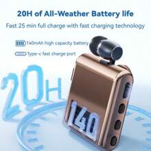 KZ K89/K75 Lavalier Business Bluetooth 5.4 Wireless Headset Talk/Music 20 Hours LCD Digital Display Call Vibration Reminder+Voice Reporting+Number Display HIFI Music Earphone With Mic
