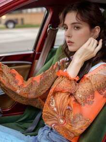 1 chiếc khăn choàng tay dài chống nắng bằng vải chiffon in họa tiết Paisley dành cho nữ, kiểu dáng thời trang mới, mỏng nhẹ, thích hợp cho hoạt động ngoài trời, du lịch, đi biển, nghỉ lễ. - nhiều màu - Xem 7