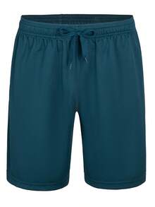 5 Pcs Men's Athletic Performance Shorts - Quick Dry Polyester Micro Mesh With Elastic Waist & 2 Side Pockets (8 Inch Inseam) - Đỏ tía + xanh navy + xanh hoàng gia + xám đậm + xanh vịt đậm - Xem 5
