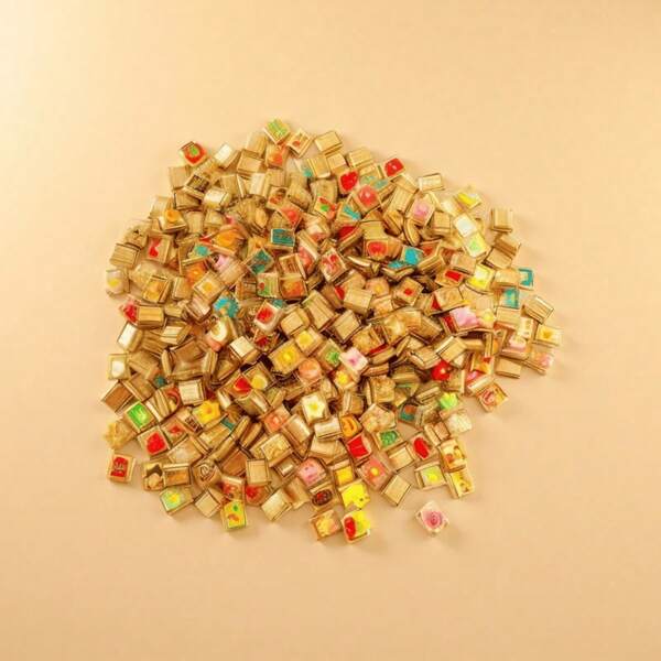 1/3/5/10/20 Pcs Fashion Gold-Color Charm Bracelet, Stainless Steel Jewelry Making, Random Charm Combination