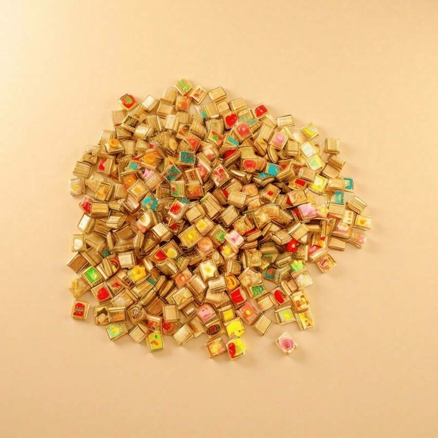 1/3/5/10/20 件时尚金色串珠手链，不锈钢首饰制作，串珠组合随机